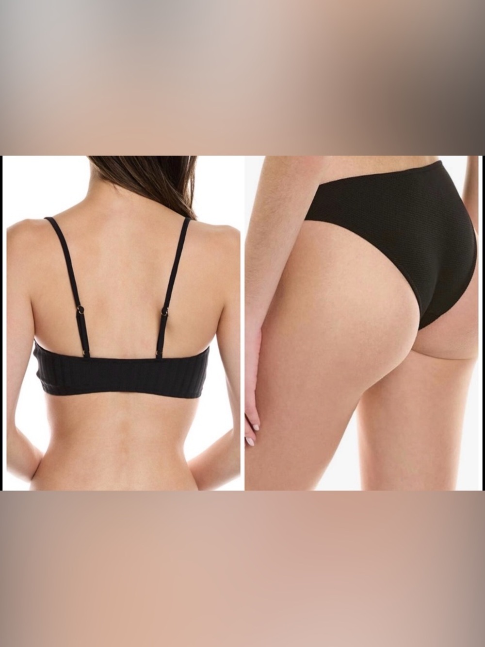 Melissa Odabash Bikini Top & Bottom Black Size IT 46 (US Size 10) NWT - Picture 2 of 11